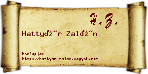 Hattyár Zalán névjegykártya